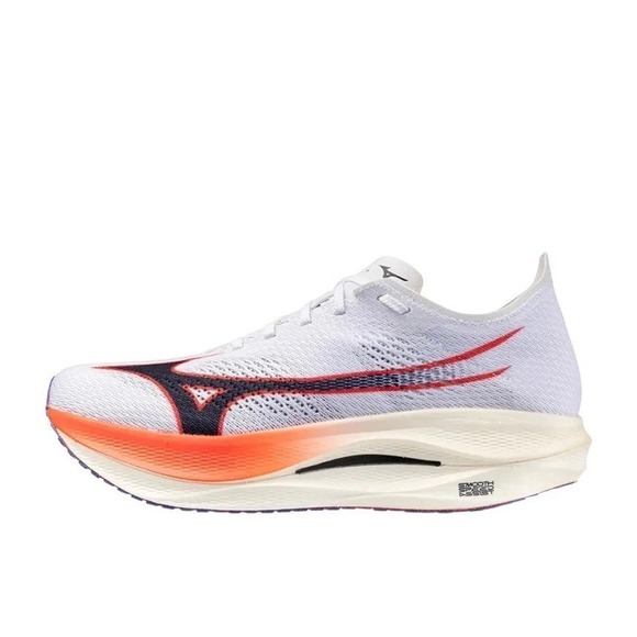 Mens Size 9.5 Mizuno Wave Rebellion PRO Low White Red Running Shoes U1GD2540-11
